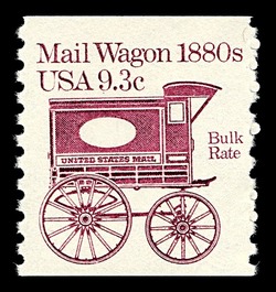 Mail Wagon - 1880s United States Postage Stamp | Transportation Series