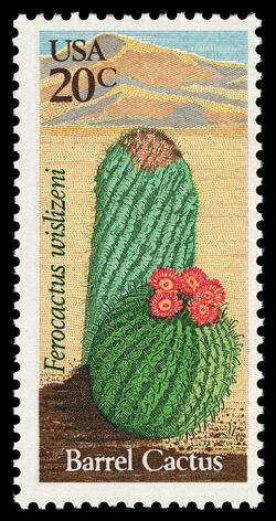Barrel Cactus United States Postage Stamp | Desert Plants