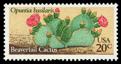 Beavertail Cactus United States Postage Stamp | Desert Plants