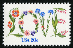Love Flowers - Perf 11.25 X 10.5 United States Postage Stamp | Love