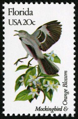 Florida - Comb Perf United States Postage Stamp | State Birds and Flowers