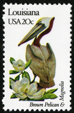 Louisiana - Comb Perf United States Postage Stamp | State Birds and Flowers