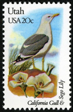 Utah - Comb Perf United States Postage Stamp | State Birds and Flowers