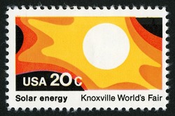 Solar Energy United States Postage Stamp | Knoxville World's Fair