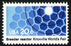 Breeder Reactor United States Postage Stamp | Knoxville World's Fair