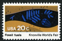 Fossil Fuels United States Postage Stamp | Knoxville World's Fair