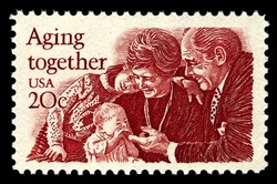 Aging Together United States Postage Stamp