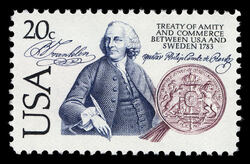USA - Sweden Treaty United States Postage Stamp