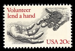 Volunteer Lend a Hand United States Postage Stamp