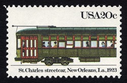 St. Charles Streetcar United States Postage Stamp | Streetcars