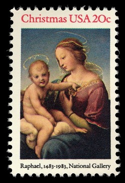 Raphael - Madonna and Child United States Postage Stamp