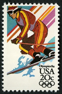 Alpine Skiing United States Postage Stamp | Olympics 84