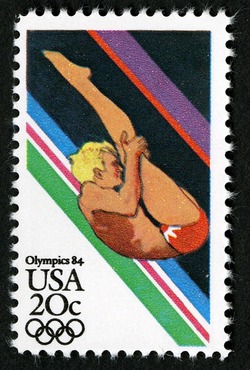 Diving United States Postage Stamp | Olympics 84