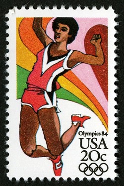 Long Jump United States Postage Stamp | Olympics 84