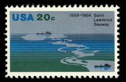 Saint Lawrence Seaway United States Postage Stamp