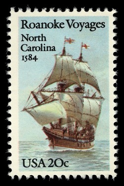 Roanoke Voyages United States Postage Stamp