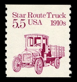 Star Route Truck - 1910s United States Postage Stamp | Transportation