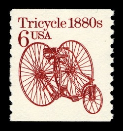 Tricycle - 1880s United States Postage Stamp | Transportation