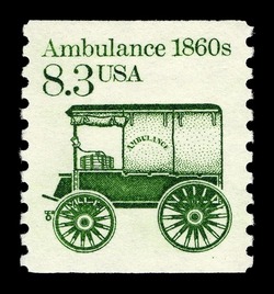 Ambulance - 1860s United States Postage Stamp | Transportation