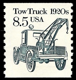Tow Truck - 1920s United States Postage Stamp | Transportation