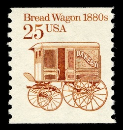 Bread Wagon - 1880s United States Postage Stamp | Transportation