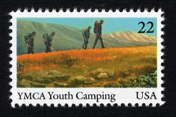 YMCA Youth Camping United States Postage Stamp | Youth Year