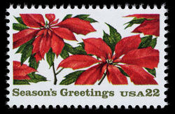 Poinsettias - Christmas United States Postage Stamp
