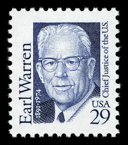 Earl Warren United States Postage Stamp | Great Americans