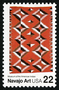 Navajo Blanket B United States Postage Stamp | Navajo Art