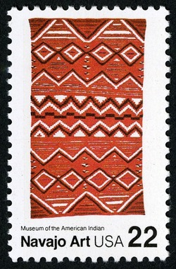 Navajo Blanket D United States Postage Stamp | Navajo Art