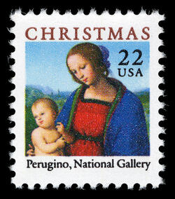 Perugino - Madonna and Child United States Postage Stamp