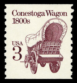Conestoga Wagon - 1800s United States Postage Stamp | Transportation
