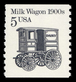 Milk Wagon - 1900s United States Postage Stamp | Transportation