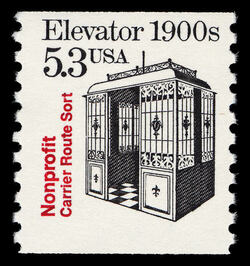 Elevator - 1900s United States Postage Stamp | Transportation