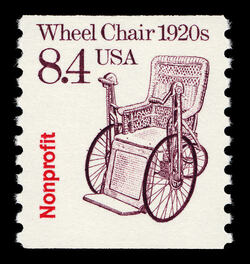 Wheel Chair - 1920s United States Postage Stamp | Transportation