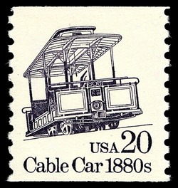 Cable Car - 1880s United States Postage Stamp | Transportation