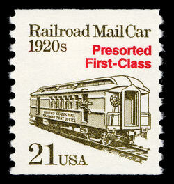 Railroad Mail Car - 1920s United States Postage Stamp | Transportation
