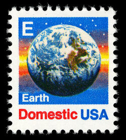 Earth - E Rate United States Postage Stamp