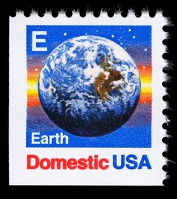 Earth - E Rate - Booklet Single United States Postage Stamp