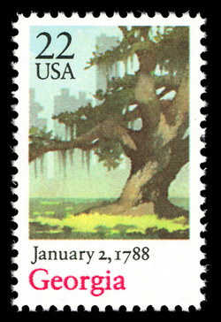 Georgia United States Postage Stamp | Statehood Bicentenary