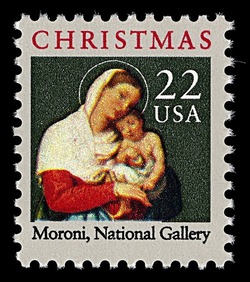 Moroni - Madonna and Child United States Postage Stamp