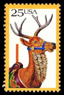 Deer United States Postage Stamp | Carousel Animals