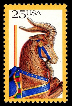 Goat United States Postage Stamp | Carousel Animals