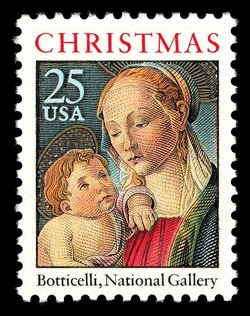Botticelli - Madonna and Child United States Postage Stamp