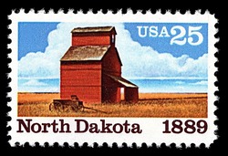 North Dakota Statehood United States Postage Stamp