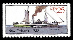 New Orleans - 1812 United States Postage Stamp | Steamboats