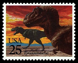 Tyrannosaurus Rex United States Postage Stamp | Prehistoric Animals