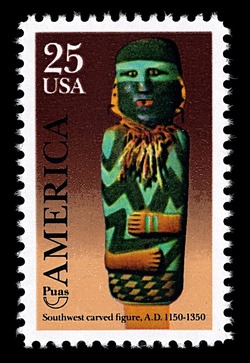 Southwest Carved Figure - Puas United States Postage Stamp