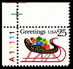 Christmas Sleigh With Presents United States Postage Stamp