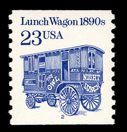 Lunch Wagon - 1890s United States Postage Stamp | Transportation